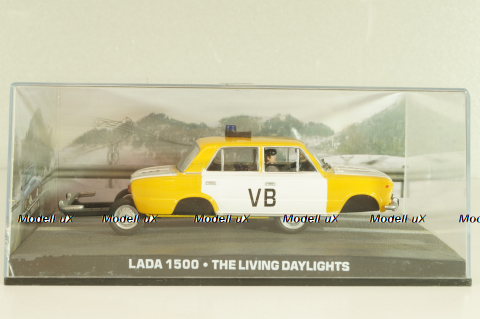 Ваз-2103 Жигули from movie "The living daylights" 1987, yellow/white, James Bond Modellauto Collection #26, Altaya 1:43