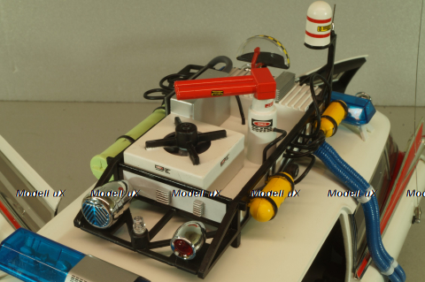 Cadillac Ecto 1 from movie car Ghostbusters with tools, white, W1176, Hot Wheels Elit 1:18