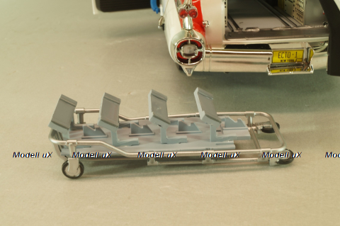 Cadillac Ecto 1 from movie car Ghostbusters with tools, white, W1176, Hot Wheels Elit 1:18