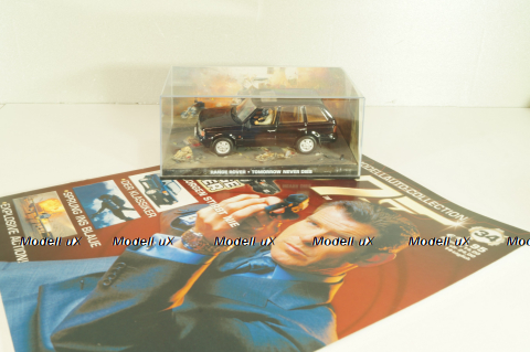 Range Rover (P38) from movie "Tomorrow never dies" 1997, black, James Bond Modellauto Collection #34, Altaya 1:43