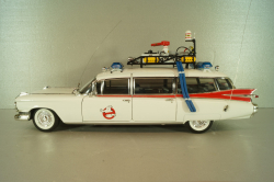 Cadillac Ecto 1 from movie car Ghostbusters with tools, white, W1176, Hot Wheels Elit 1:18