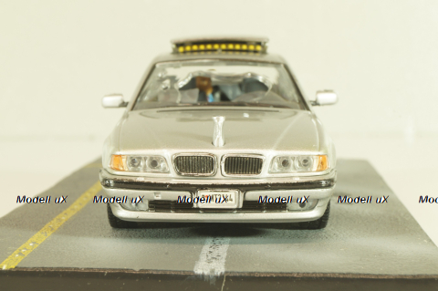 BMW 750iL (E38) from movie "Tomorrow never dies" 1997, silver, James Bond Modellauto Collection #15, Altaya 1:43