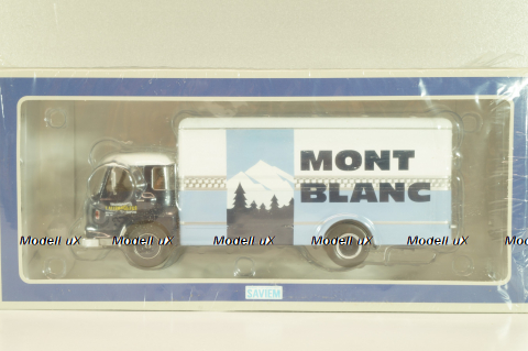 Saviem JM 200 truck "Lait Mont Blanc" 1964, blue/light blue/white, Les Plus Mythiques Saviem #1, Deagostini 1:43