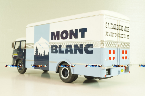 Saviem JM 200 truck "Lait Mont Blanc" 1964, blue/light blue/white, Les Plus Mythiques Saviem #1, Deagostini 1:43