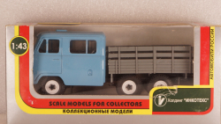 Уаз-452к голубой/серый, Агат 1:43