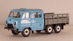 Уаз-452к голубой/серый, Агат 1:43