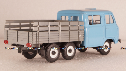 Уаз-452к голубой/серый, Агат 1:43