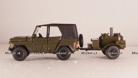 Уаз-469 с прицепом полевая кухня, Агат 1:43