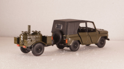 Уаз-469 с прицепом полевая кухня, Агат 1:43