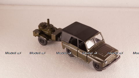 Уаз-469 с прицепом полевая кухня, Агат 1:43