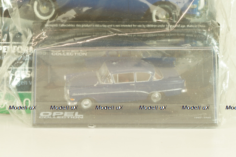 Opel Rekord PI 1957, blue, OPC096, Opel Collection #96 1:43 с журналом, запечатанный!