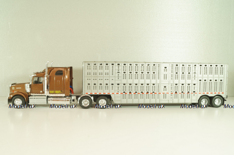 Western Star 4900 with semi-trailer 1990, brown/grey, American trucks, France №85, Altaya 1:43