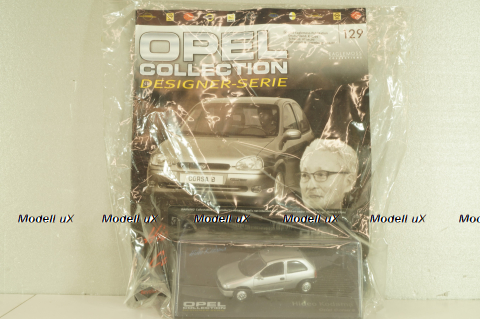 Opel Corsa (B), Hideo Kodama 1993, silver, OPCD129, Opel Collection Designer #129 1:43 с журналом, запечатанный!