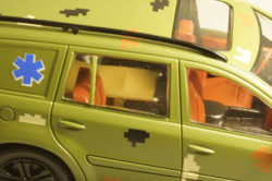 Mercedes GL500 X164 Ukraine Territorial Forces Gun Truck (Kyiv 2022), TruckTyr 1:43