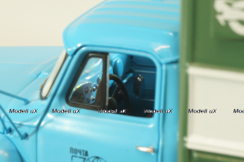 ГЗСА-3712 фургон "Почта" на шасси 53-12, голубой/зеленый, 105350, DIP Models 1:43 