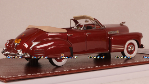 Cadillac Series 62 Convertible Open 1941, maroom metallic, GIM021A, GIM 1:43