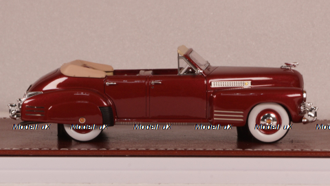Cadillac Series 62 Convertible Open 1941, maroom metallic, GIM021A, GIM 1:43