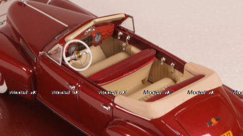 Cadillac Series 62 Convertible Open 1941, maroom metallic, GIM021A, GIM 1:43