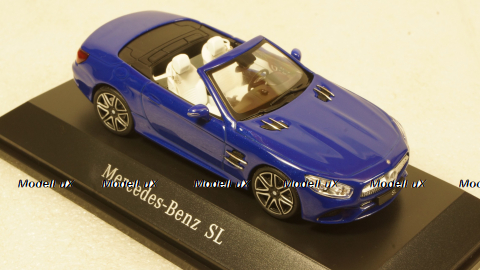 Mercedes SL (R231), blue Hardtop liegt by, Facelift, Spark 1:43