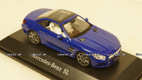 Mercedes SL (R231), blue Hardtop liegt by, Facelift, Spark 1:43