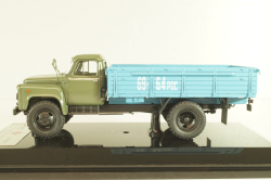Газ-53А бортовой 1978, хаки/синий, 105313, DiP Models 1:43
