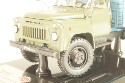 Газ-53А бортовой 1978, хаки/синий, 105313, DiP Models 1:43