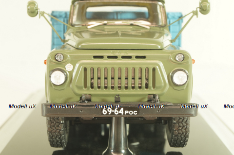 Газ-53А бортовой 1978, хаки/синий, 105313, DiP Models 1:43