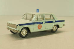 Ваз-2101 Милиция, бело-голубой, сентябрь 1990г.,  Тантал/Радон 1:43
