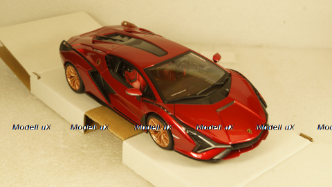 Lamborghini Sian FKP 37, metallic-red, Burago 1:24