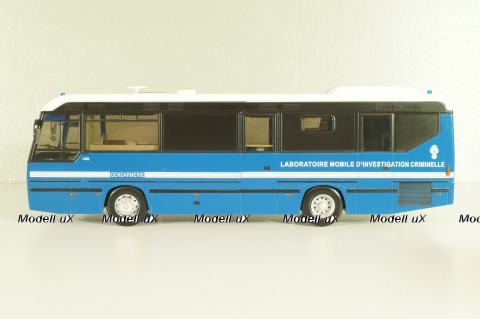LOHR L96 bus Gendarmerie 1996, blue, Autobus Dal Mondo #76, Hachette 1:43 С Журналом!