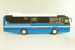 LOHR L96 bus Gendarmerie 1996, blue, Autobus Dal Mondo #76, Hachette 1:43