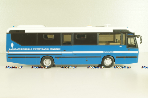 LOHR L96 bus Gendarmerie 1996, blue, Autobus Dal Mondo #76, Hachette 1:43 С Журналом!