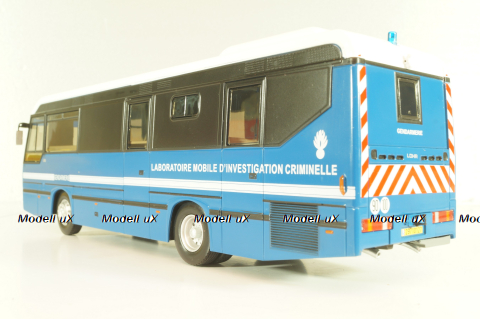 LOHR L96 bus Gendarmerie 1996, blue, Autobus Dal Mondo #76, Hachette 1:43 С Журналом!