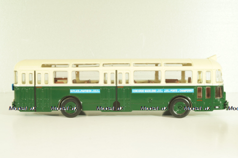 Chausson APU/53 bus 1953, green, Autobus Dal Mondo #66, Hachette 1:43