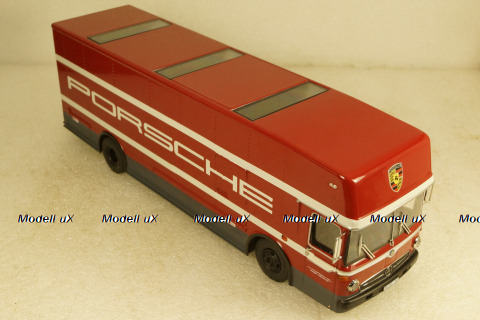 Mercedes O 317 Race truck Porsche Motorsport red, 450372900, Schuco 1:43