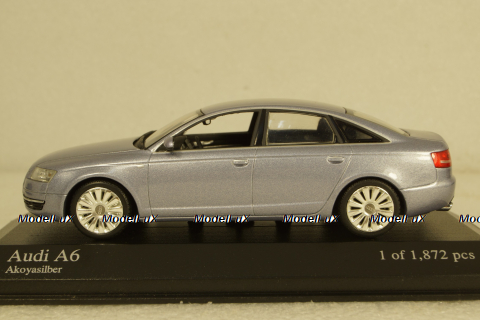 Audi A6 C6 sedan 2004, Akoya silver, 400013000, Minichamps 1:43