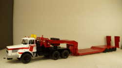 Berliet TB 015 M3 6x4 1960 white/red, low loader semitrailer, TTR024, IXO 1:43
