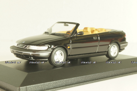 Saab 900 SE (900NG) cabriolet 1995, black, 741702, Minichamps 1:43, Minichamps 1:43