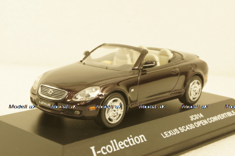 Lexus SC430 OPEN Convertible , dark red, JC014, J-collection 1:43