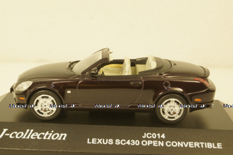 Lexus SC430 OPEN Convertible , dark red, JC014, J-collection 1:43
