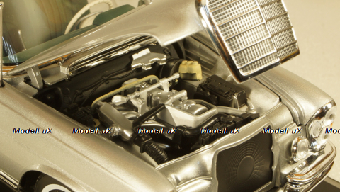 Mercedes 280SE (W108) Cabriolet 1969 Silver, 183761, Norev 1:18