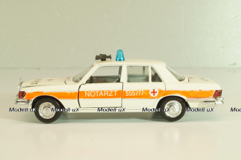 Mercedes-Benz 350 SE (W116) Notarzt 1972, 301612, Schuco 1:43