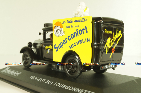 Peugeot 301 fourgonnette "Michelin" black, Altaya 1:43