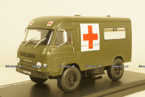 Renault SG2 2E 4x4 Van Sanitaire Ambulance 1968, Hachette 1:43