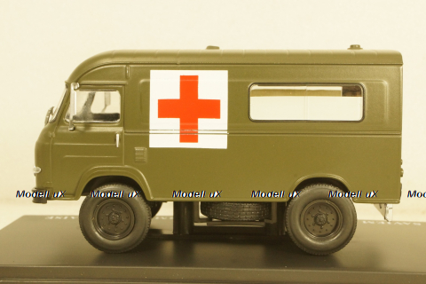 Renault SG2 2E 4x4 Van Sanitaire Ambulance 1968, Hachette 1:43