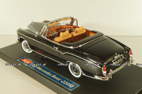 Mercedes-Benz 220 SE Cabriolet 1958, black, 3553, Sun Star 1:18