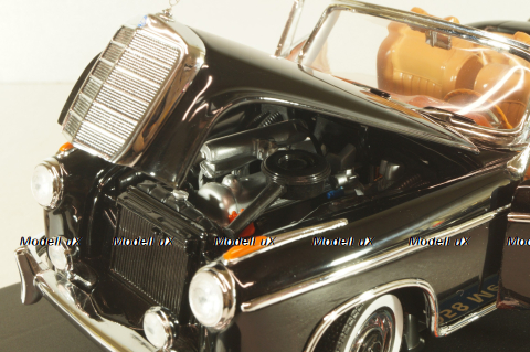 Mercedes-Benz 220 SE Cabriolet 1958, black, 3553, Sun Star 1:18