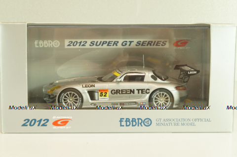 Mercedes-Benz SLS  SGT300 #52 "Green Tec", silver, 44747, EBBRO 1:43