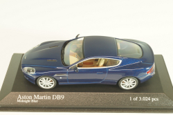 Aston Martin DB9 2003, blue, 400137321, Minichamps 1:43