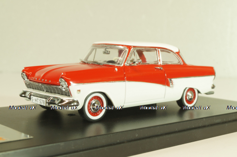 Ford Taunus 17M 1957, red/white, PRD387, PremiumX 1:43